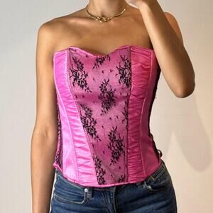 Candy Pink Lace Corset